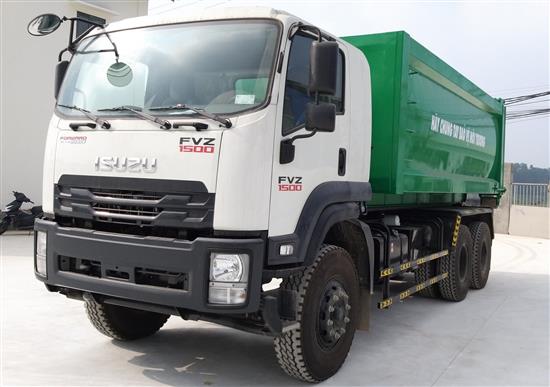 Xe chở rác thùng rời 22 khối Isuzu